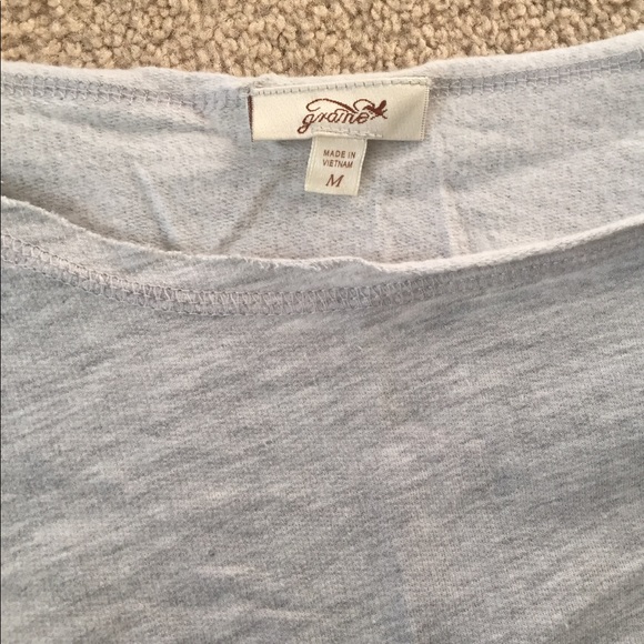 Off the Shoulder Gray Sweatshirt- Size M - Picture 2 of 3